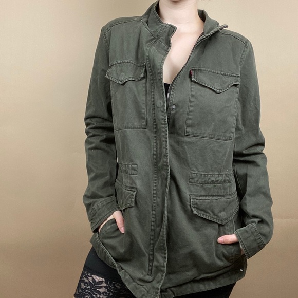 levi's military jacket green